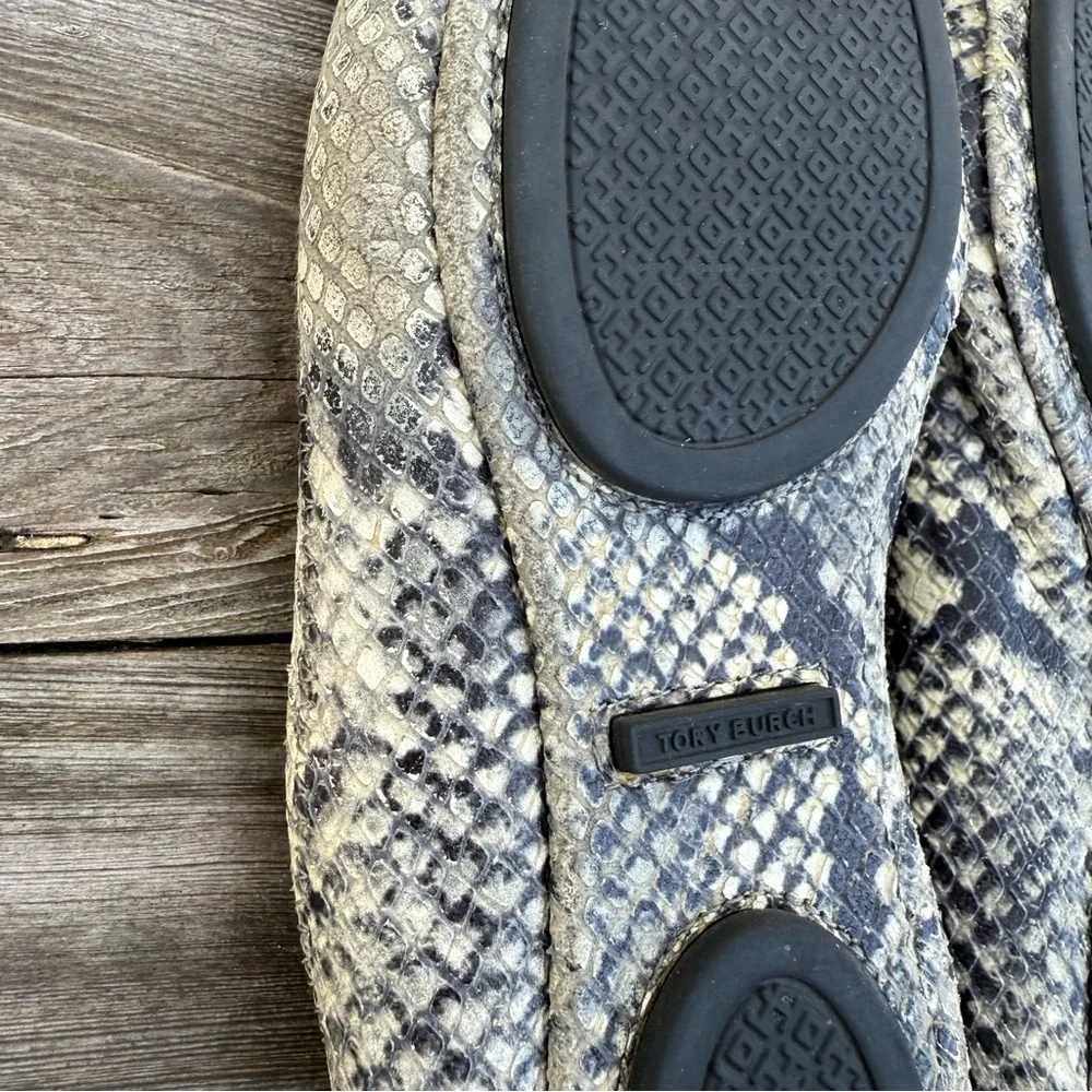 Tory Burch‎ Minnie Snakeskin Ballet Flats Roccia Python Size 6